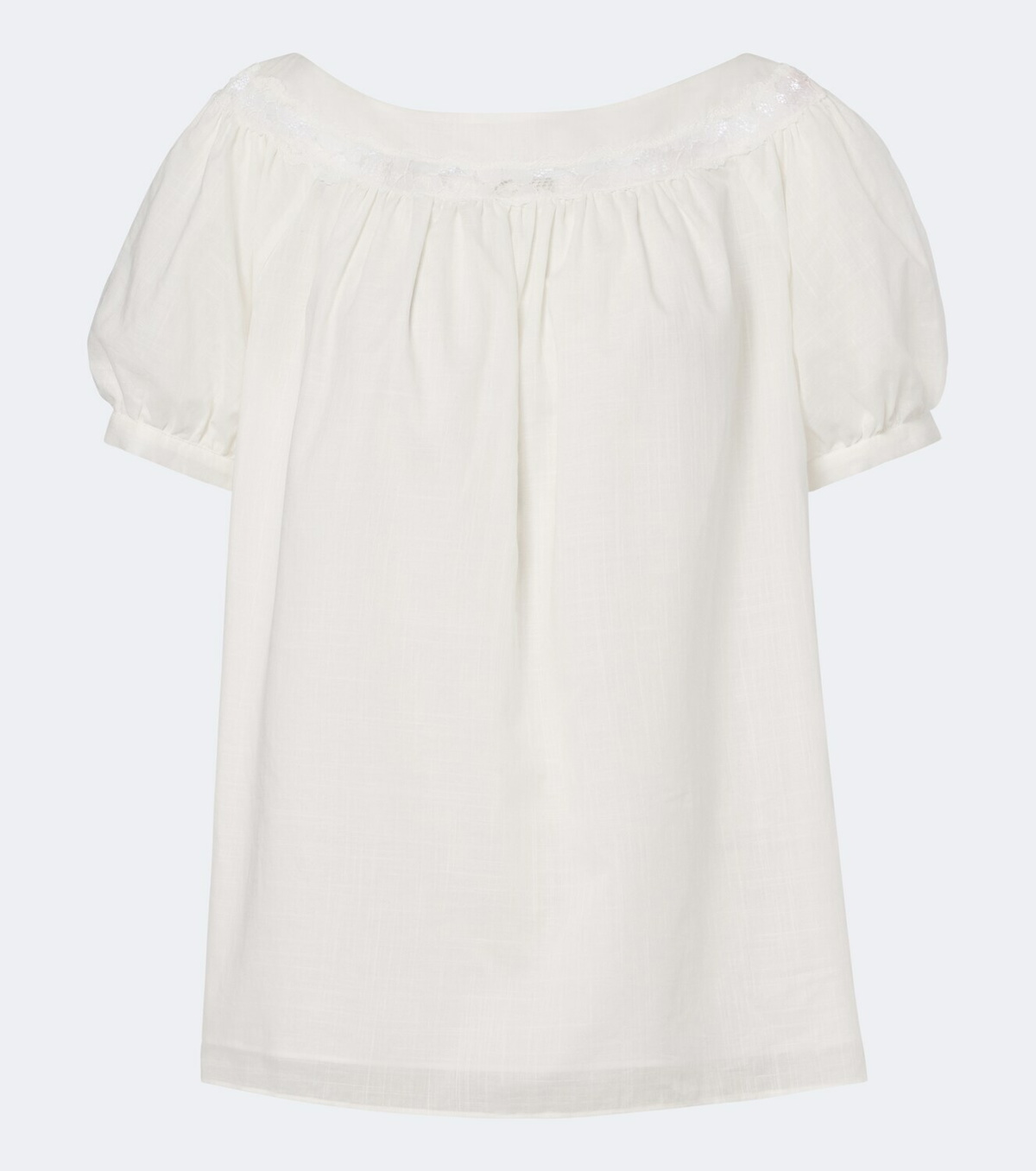 Posse Marilyn lace-trimmed cotton top