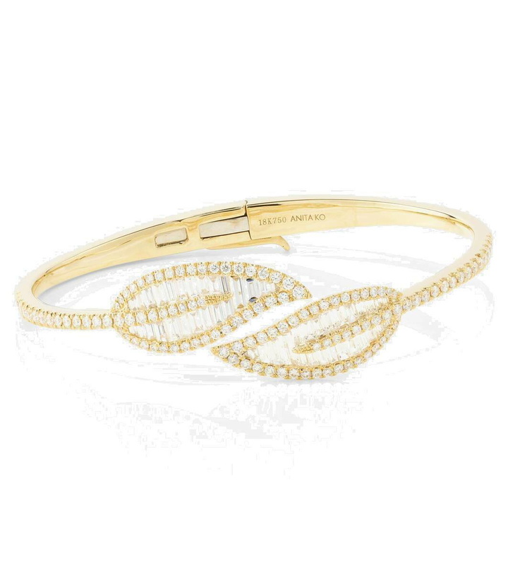 Photo: Anita Ko Leaf 18kt gold bracelet with diamonds