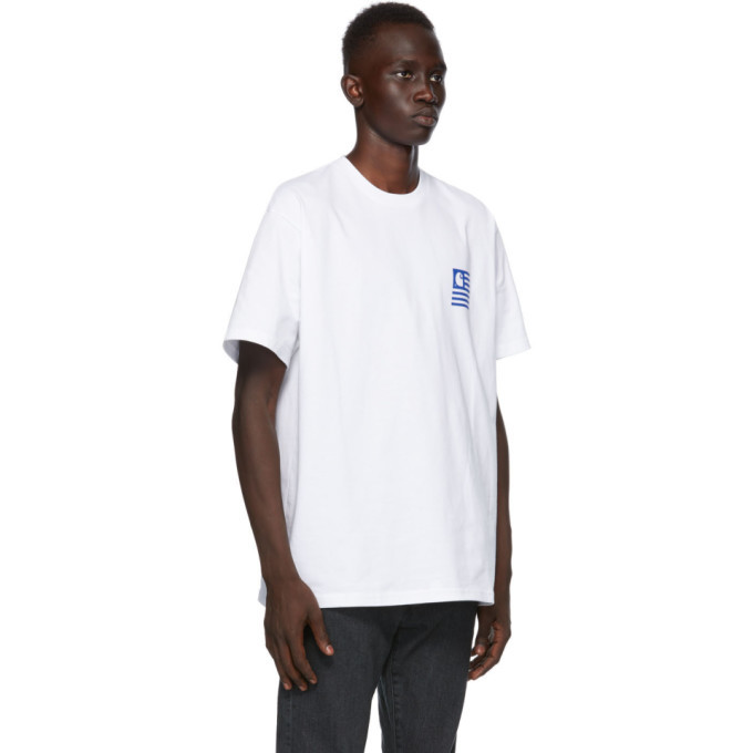 Carhartt Work In Progress White Waving State Flag T-Shirt