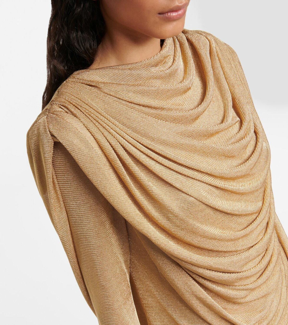 Khaite - Taiden draped metallic mini dress Khaite