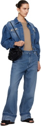 Simone Rocha Black Mini Biker Frill Belt Bag