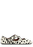 Alaïa Criss Cross Printed Calf-hair Ballet Flats Black And White
