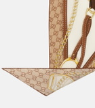 Gucci GG printed reversible silk twill scarf