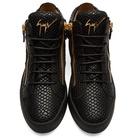 Giuseppe Zanotti Black Snake May London Gigas High-Top Sneakers