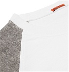 Barena - Panelled Cotton-Jersey, Brushed-Twill and Striped Virgin Wool-Blend Sweatshirt - Men - Gray