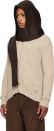 colbo Brown Head Wrap Hooded Scarf