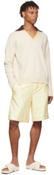 Jil Sander Off-White Wool Polo