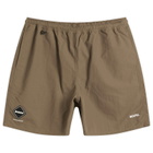 F.C. Real Bristol Men's Nylon Easy Shorts in Mocha