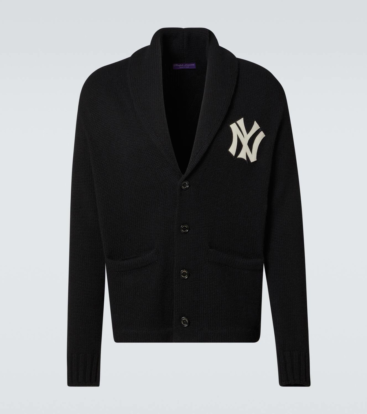 Ralph Lauren Purple Label Yankees™ leather-trimmed cashmere