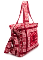 Damson Madder Quilted Bandana-print Cotton Tote - Red - One Size