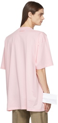 VETEMENTS Pink Logo Label T-Shirt