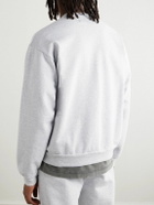 Local Authority LA - LA Slash Logo-Embroidered Cotton-Jersey Sweatshirt - Gray