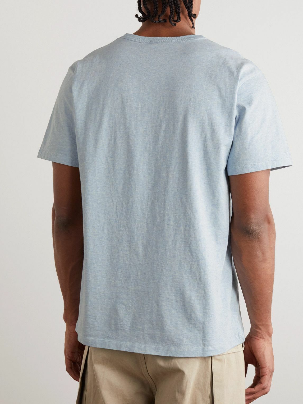 Maison Kitsuné Blue Cotton T-Shirt