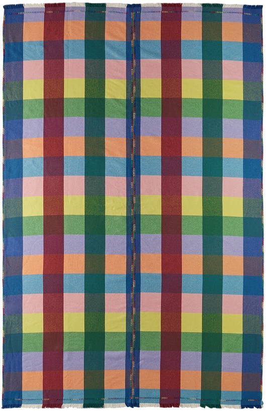 Photo: The Elder Statesman Multicolor Rainbow Blanket