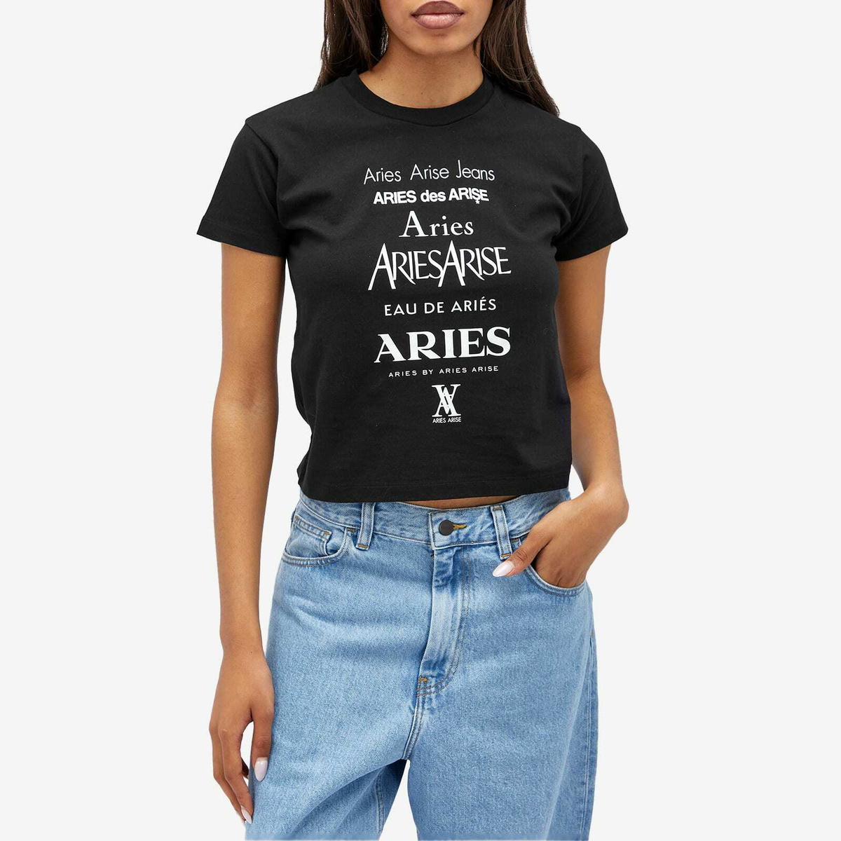 Aries Women's Baby Fit Perfume T-Shirt in Black 