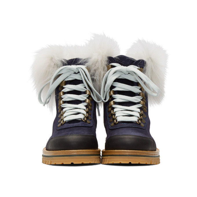 Mr and Mrs Italy Navy Combat Boots