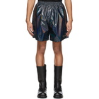 We11done Multicolor Holoshine Metallic Logo Shorts