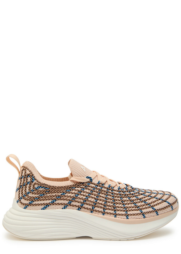 Photo: Athletic Propulsion Labs Zipline Embroidered Knitted Sneakers Beige