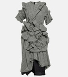 Noir Kei Ninomiya Gingham wool tweed minidress