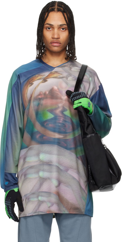 Photo: Kiko Kostadinov Multicolor Fox Racing Edition Printed Tunic T-shirt