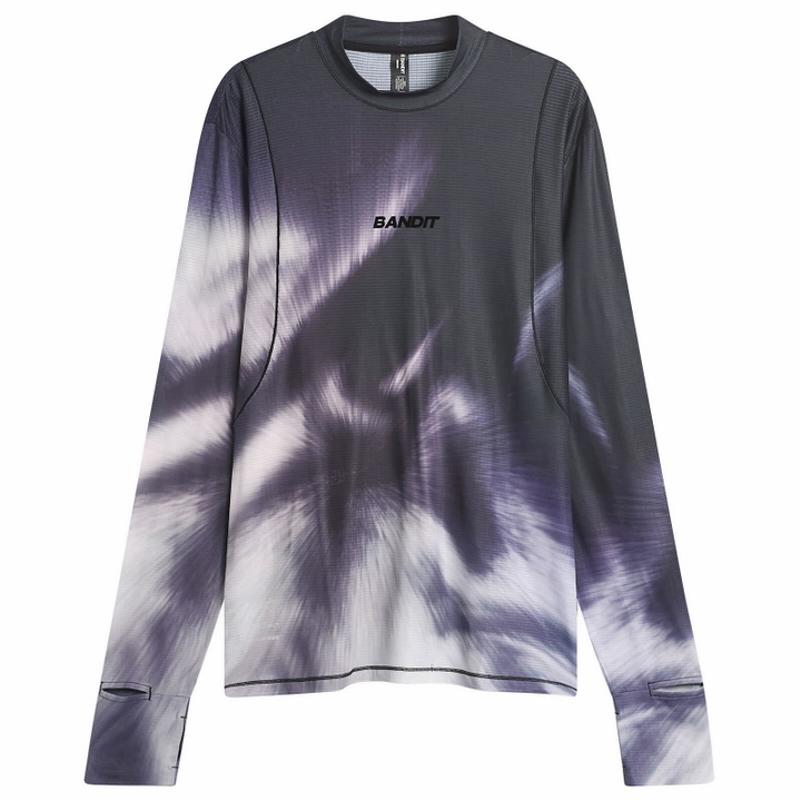 Photo: Bandit Men's Men's Aura Grid Mockneck Long Sleeve in Haze Multi