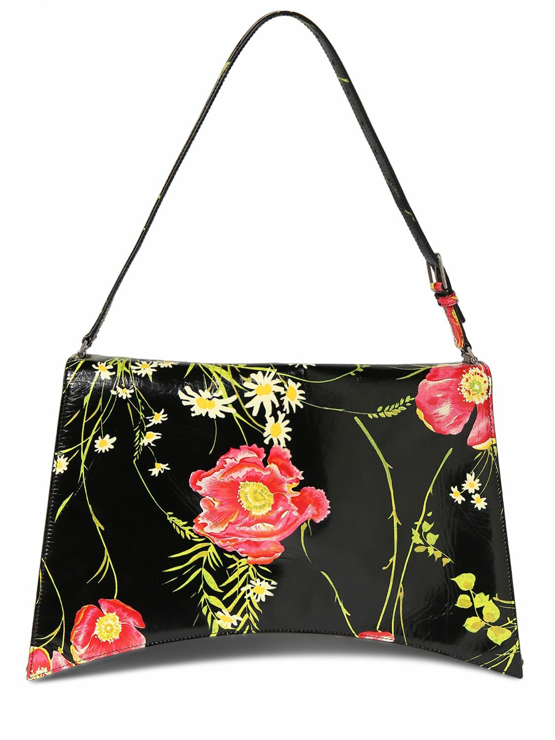 BALENCIAGA - Large Crush Sling Leather Shoulder Bag Balenciaga