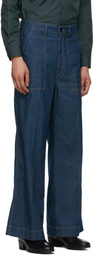 Lemaire Blue Wide-Leg Jeans