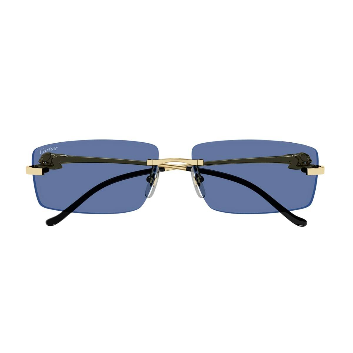Cartier Eyewear Cartier Ct0430s Panthère De Cartier 004 Gold Blue Sunglasses