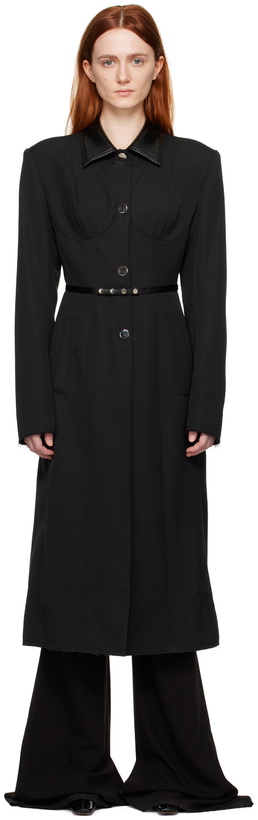 Photo: JUNEYEN Black Belted Light Coat