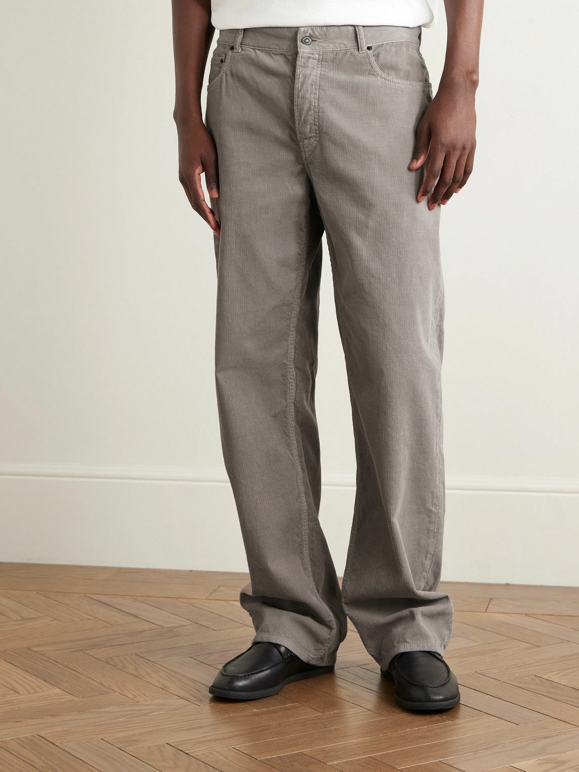 The Row - Rossen Straight-Leg Cotton-Corduroy Trousers - Brown