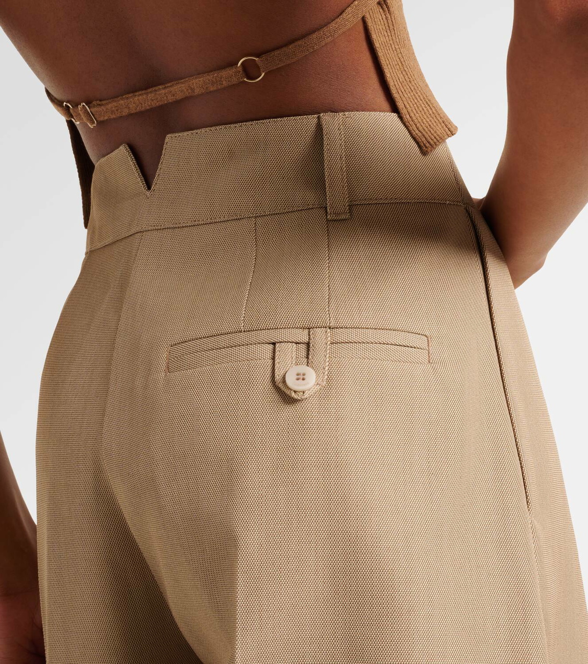 【関税込み】JACQUEMUS LE PANTALON OVALO Jacquemus Le Pantalon Ovalo Pleated Wide-Leg Trousers