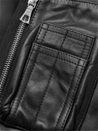 John Elliott - Leather Bomber Jacket - Black