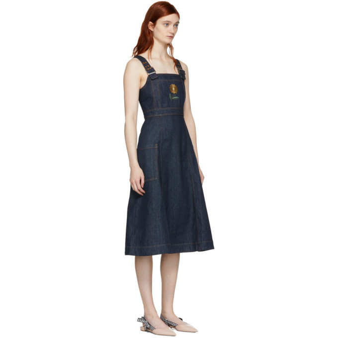 knee length dresses for ladies Courtney Pleated Denim Midi Dress main image 1