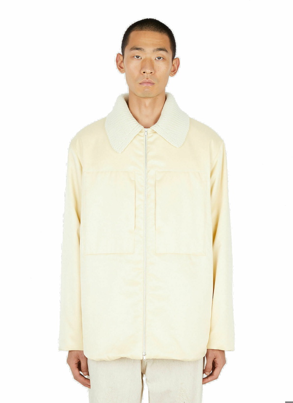 Photo: Ribbed Collar Jacket in Yellow