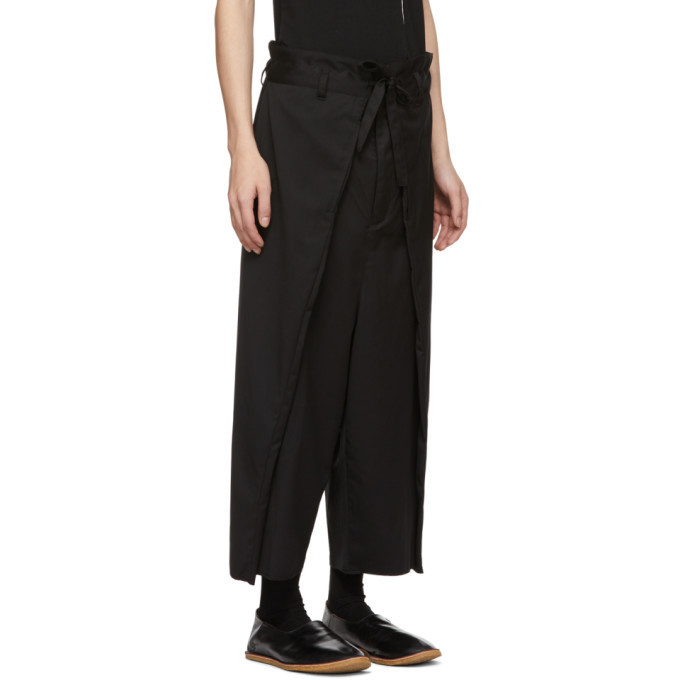 Sasquatchfabrix. Black Wrap Hakama Trousers