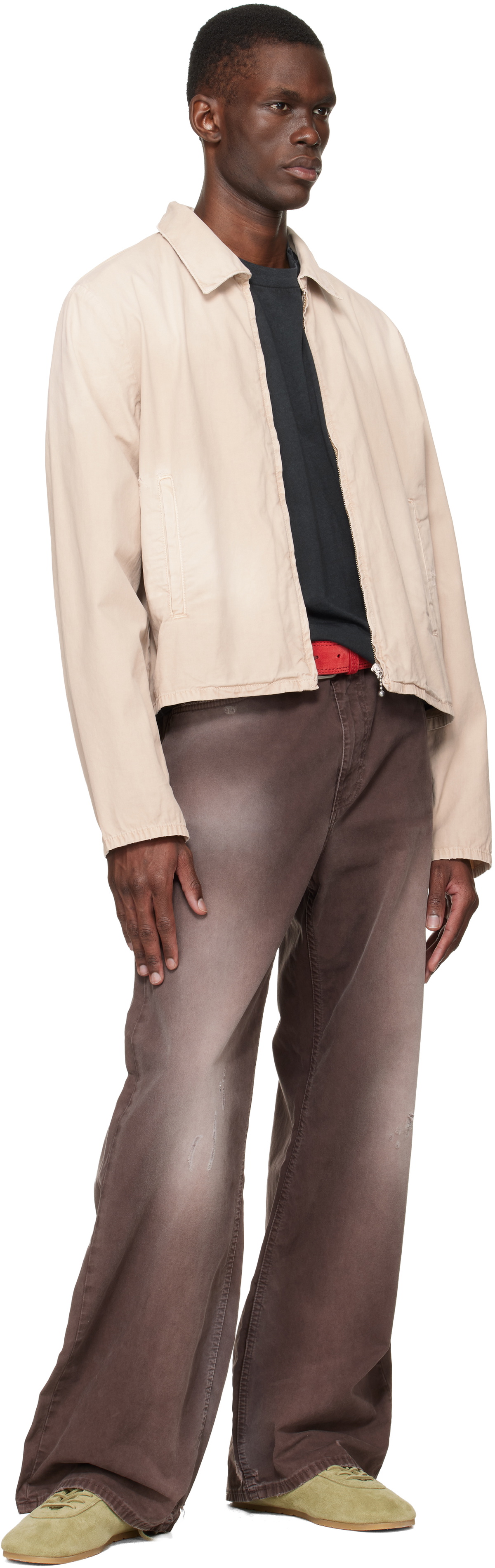 Stockholm (Surfboard) Club Beige Cotton Logo Jacket