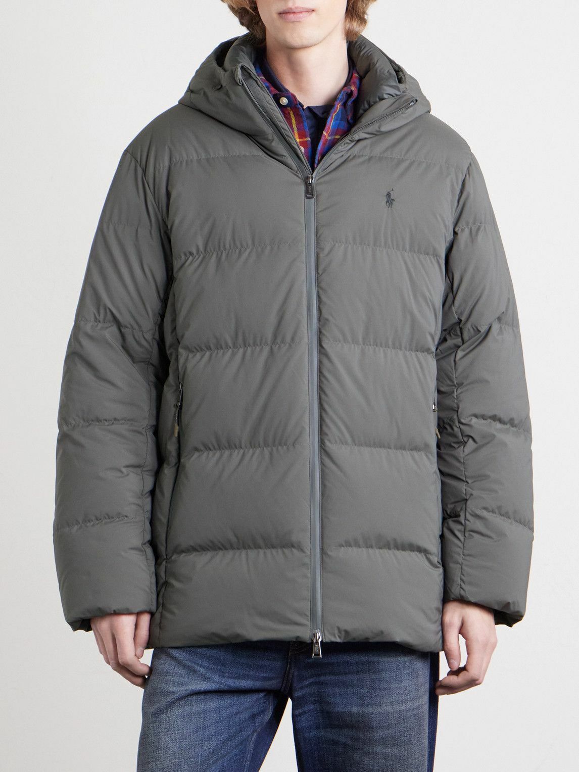 Polo Ralph Lauren - Parkview Logo-Embroidered Quilted Shell Hooded Down Jacket - Gray