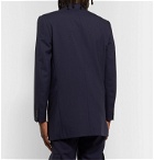 Martine Rose - Double-Breasted Checked Virgin Wool Suit Jacket - Blue