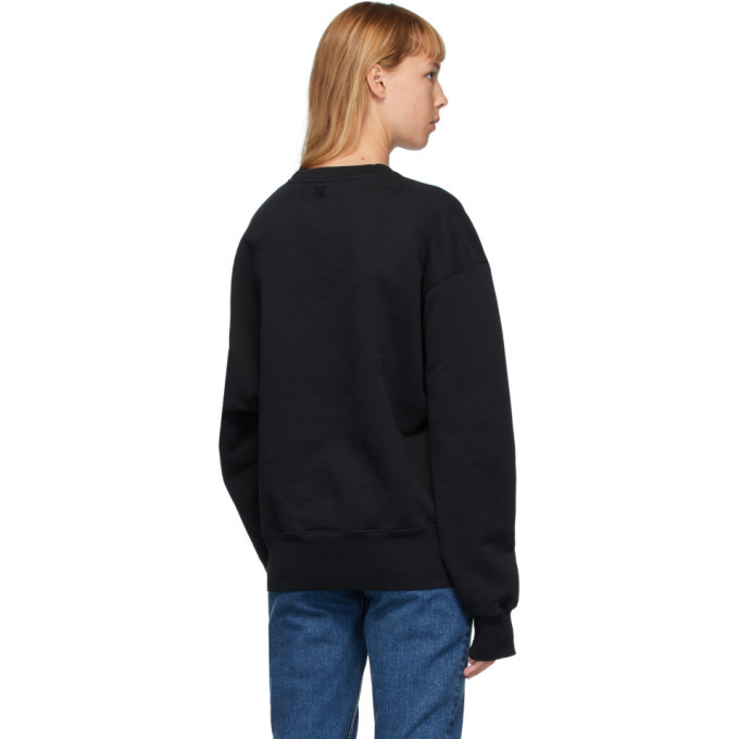 AMI Alexandre Mattiussi Black Ami De Coeur Sweatshirt AMI