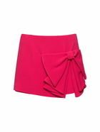 RED VALENTINO - Viscose Blend Shorts W/ Bow