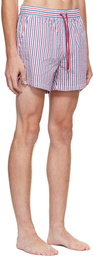 Boss Blue Striped Swim Shorts