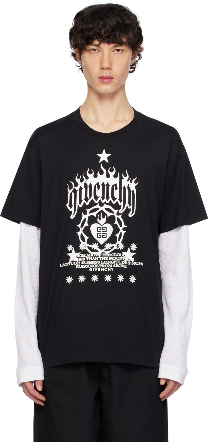 Givenchy Black Layered Long Sleeve T-Shirt Givenchy