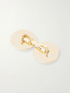 TOM FORD - 18Kt Yellow Gold Onyx Round Cufflinks