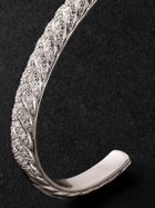 David Yurman - Sculpted Cable 18-Karat White Gold Diamond Cuff