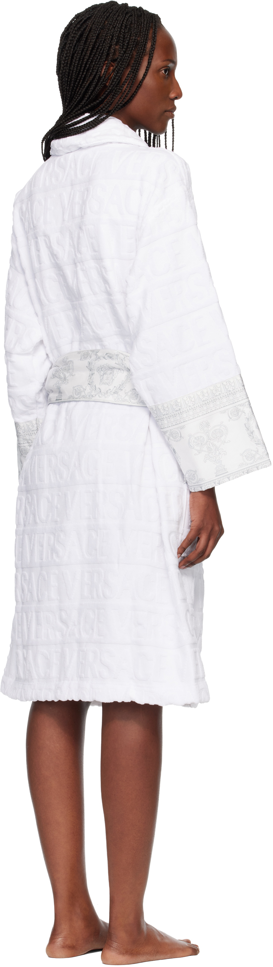 Versace White 'I Heart Baroque' Bathrobe