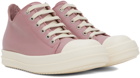 Rick Owens Pink Washed Calf Sneakers