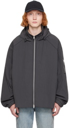 Juun.J Gray Stand Collar Jacket