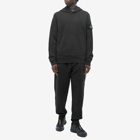 Stone Island Men's Snap Neck Popover Hoodie in Black