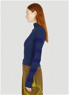 Ribbed Knit Sweater in Blue