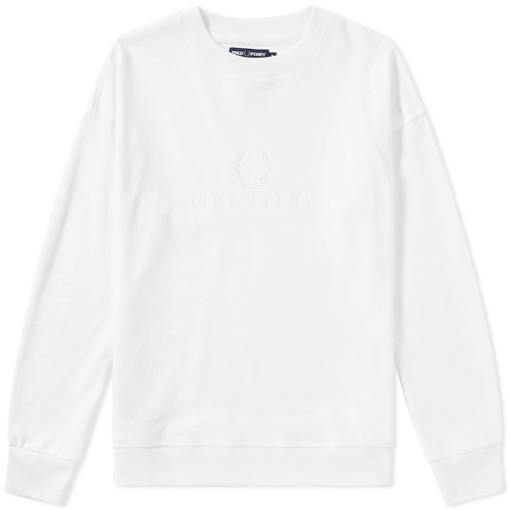 Photo: Fred Perry Women's Embroidered Crew Sweat